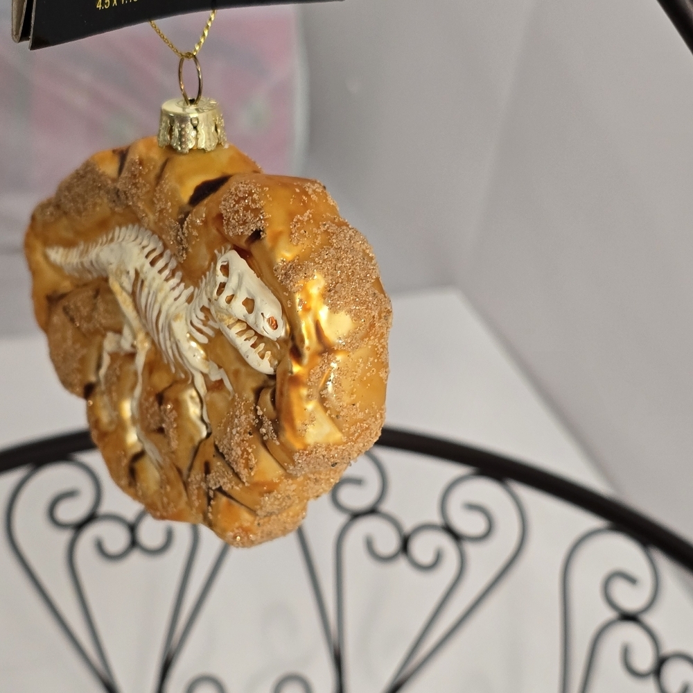 Robert Stanley Christmas glass ornaments dinosaur & fossil set nwt - Picture 7 of 8